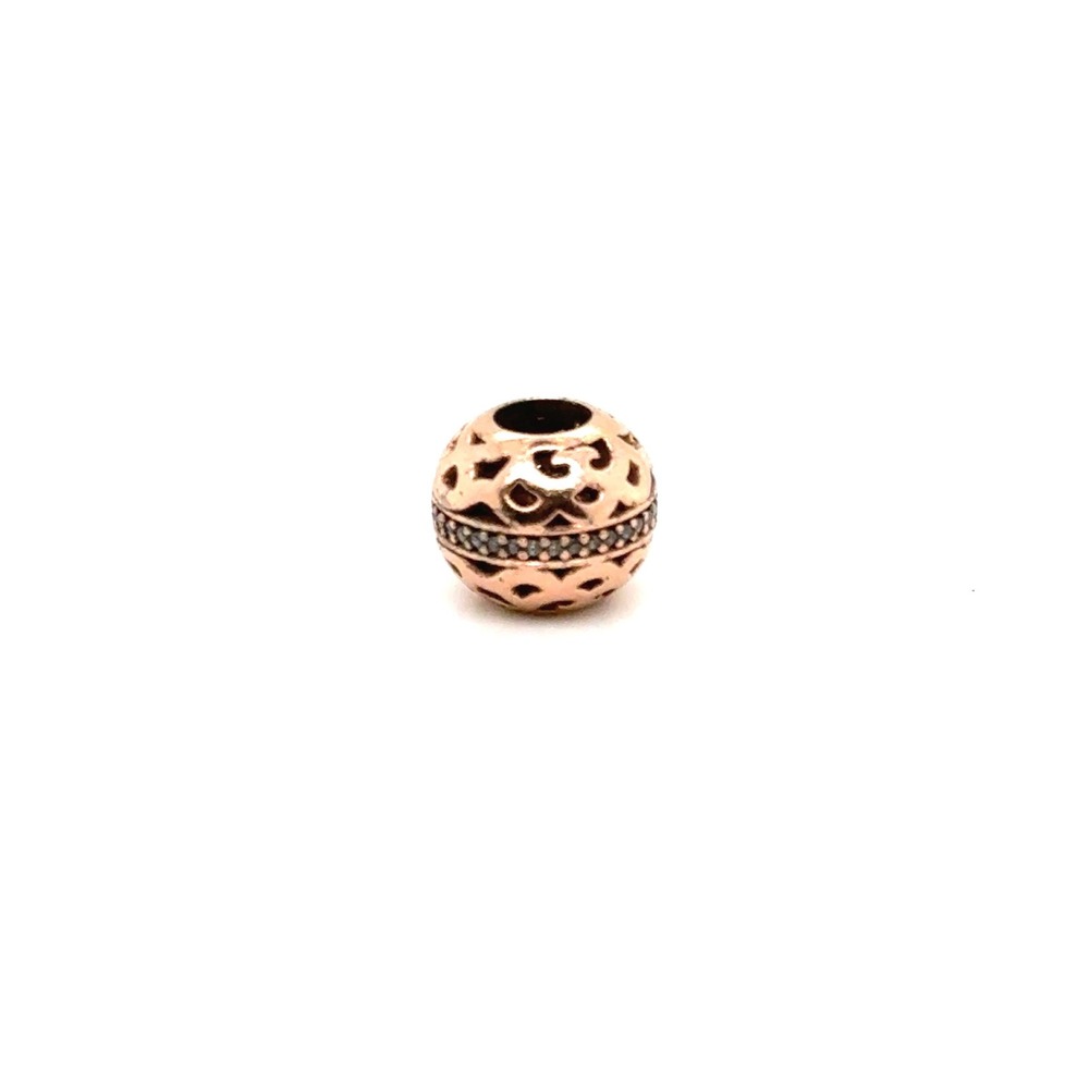 Pandora Rose Path to Harmony Openwork Charm CZ 781489CZ Retired Rose Gold